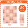 DYLIVeS Orange Gingham Napkins, 80 Pack Orange and White Checkered Guest Towel Plaid Party Napkins Disposable Paper Hand Towels for Luncheon, Dinner, Picnic, Birthday, Easter, Graduation Party, 3-Ply view 2