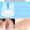 30Pcs Shower Waterproof Patches 4.4x6.8cm/1.7x2.7in, Transparent Adhesive Waterproof Ear Patch, Breathable Waterproof Transparent Dressing, Bandage Protective Patch (Oval) view 3