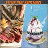 Dipoo 7.1" Clear Plastic Forks Heavy Duty with Heat Resistant & BPA Free, Solid and Durable Plastic Cutlery, Premium Disposable Forks for Party Supply(84 Count) view 3