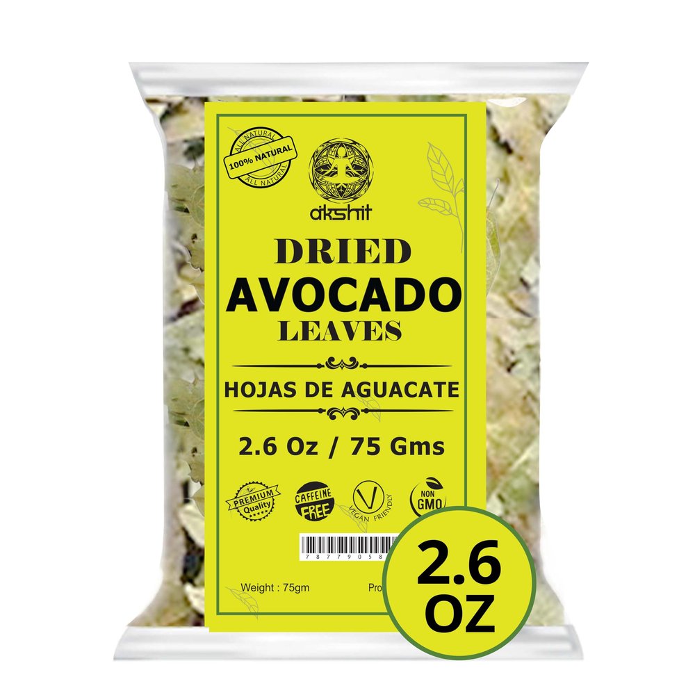 2.6oz Dried Avocado Leaves, 100% Natural Tea Leaves, Aromatic Leaf Tea,Hojas De Aguacate Secas, Caffeine-free, Non-GMO. by Akshit