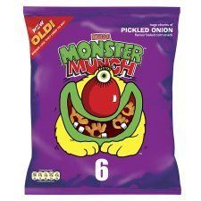3 Set - Walkers Monster Munch Pickled Onion 6Pk x 4