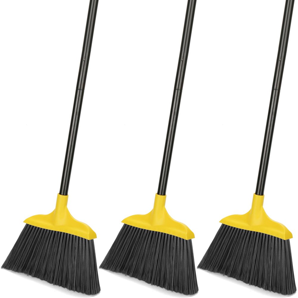 Kefanta 3 Pack Outdoor Broom Heavy-Duty Indoor Commercial Brooms 54 Inches for Courtyard Garage Restaurant Lobby Patio Mall Market Office Shop Home Kitchen Office Floor