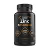 Zinc Supplement Complex with Copper and Vitamin C - Natural Flow 3X Zinc Carnosine, Bisglycinate Chelate, and Orotate, Chelated Copper, Easy on The Stomach, Skin and Immune Support, 120 Capsules view 1