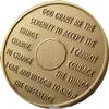 2 Year AA Medallion Large 1.5 Inch Heavy Premium Bronze Sobriety Chip view 2