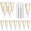 SUREHOME Plastic Champagne Flutes 200 Pack Champagne Glasses Disposable Mimosa Glasses 5 Oz Crystal Clear Plastic Flutes for Party Drinking Cocktail Cups Acrylic Wedding Toasting Glasses Flutes Bulk view 1