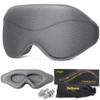 BeHoomi Sleep Mask, Premium Eye Mask for Sleeping, Completely Blackout, Superior Soft Comfort, Upgraded 3D Ergonomic Designed Sleeping Mask for Home, Office, Travel, Meditation, Yoga, Grey view 1