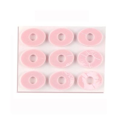 cn herb Pink Latex Coated Corn Stick Anti-wear Foot Small Round Sticker (small oval)