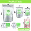 120 pcs Mylar Bags for Food Storage with Oxygen Absorbers 500cc & 300cc, 9.5 Mil 3 Sizes (1 Gallon,1 Quart, 1/2 Pint) - Stand-Up Resealable Ziplock & Heat Sealable + Labels Included view 2