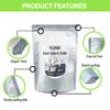 120 pcs Mylar Bags for Food Storage with Oxygen Absorbers 500cc & 300cc, 9.5 Mil 3 Sizes (1 Gallon,1 Quart, 1/2 Pint) - Stand-Up Resealable Ziplock & Heat Sealable + Labels Included view 3