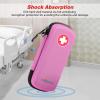 MEDMAX Epipen Medical Carrying Case, Hard Shell EVA Shock Absorption Travel Medication Organizer Bag Emergency Medical Pouch Holds 2 EpiPens, Asthma Inhaler, Auvi-Q, Allergy Supplies (Pink) view 3