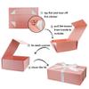 YINUOYOUJIA Pink Gift Boxes with Lid,14"x9"x4.5" Magnetic Gift Box with Ribbon,Cards and Envelopes for Presents,Great for Wedding,Birthdays,Crafting,Gift Packaging. view 4