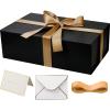 YINUOYOUJIA Large Black Gift Boxes with Lid,14"x9"x4.5" Magnetic Gift Box with Ribbon,Cards and Envelopes for Presents,Great for Wedding,Birthdays,Crafting,Gift Packaging. view 1