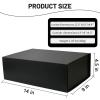 YINUOYOUJIA Large Black Gift Boxes with Lid,14"x9"x4.5" Magnetic Gift Box with Ribbon,Cards and Envelopes for Presents,Great for Wedding,Birthdays,Crafting,Gift Packaging. view 2