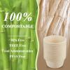 Tessco for you 100 Pack Large Disposable Salad Bowls Deep Heavy Duty Paper Bowls Sugarcane Fiber Compostable Biodegradable Microwave Safe for Hot Cold Soup Ramen Popcorn Pasta(40 oz,Natural Color) view 3