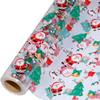 shareluck 100ft Christmas Cellophane Wrap Roll - Xmas Cellophane Wrap for Christmas to Wrap Gift Basket, Treat, Wine, Party Decoration. (100ft Long x 16 Wide x 2.5Mil) view 1