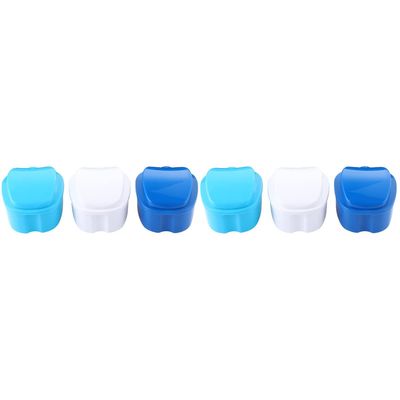 FOMIYES 6pcs Storage Box Container Non- Retainer Case for Cleaning and Travel Compact Design for Oral Care