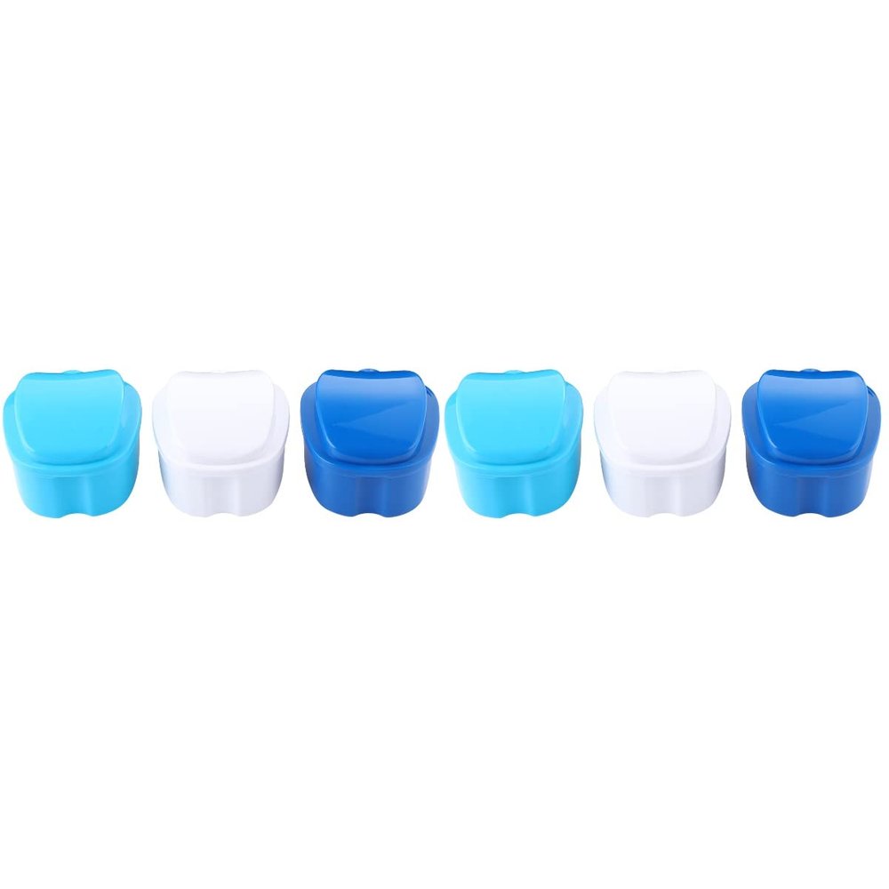 FOMIYES 6pcs Storage Box Container Non- Retainer Case for Cleaning and Travel Compact Design for Oral Care