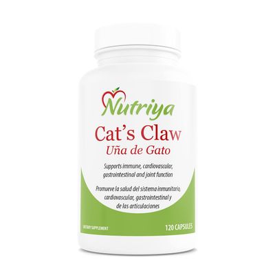 Nutriya Cat's Claw (Ua de Gato) - Uncaria Tomentosa - Powerfull antioxidant That Supports Joints, Cardiovascular, Digestive and Immune System Health - 1,500 mg per Serving - Vegetarian Capsules.