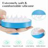 HEETA Scalp Massager with Soft Silicone Bristles for Hair Growth, Dandruff Removal and Exfoliation - Sky Blue Shampoo Brush view 3