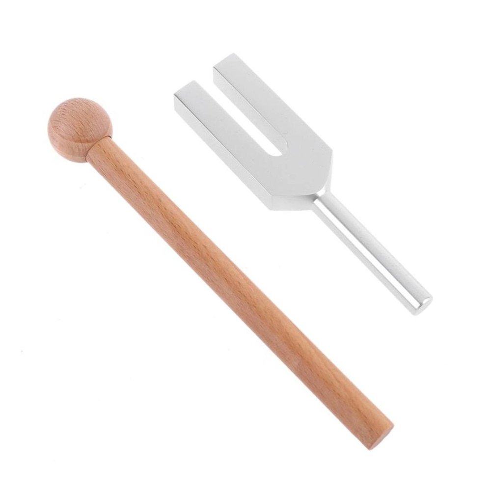 VSOLS 4096Hz Energy Tuning Fork Crystal Aluminum Alloy Healing Sound Vibration (Color : Silver)