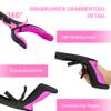 2 Pack 32 inch GrabRunner Reacher Grabber Tool with Strong Magnetic and Swivel Head (New Pink) view 3