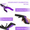 2 Pack 32 inch GrabRunner Heavy Duty(up to 10 lbs) Reacher Grabber Tool with Strong Magnetic (New Purple) view 2