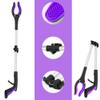2 Pack 32 inch GrabRunner Heavy Duty(up to 10 lbs) Reacher Grabber Tool with Strong Magnetic (New Purple) view 3