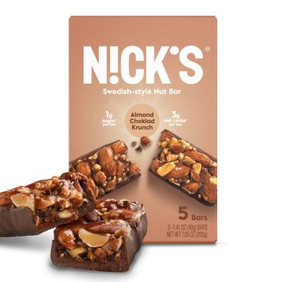 NICK'S Almond Choklad Krunch Nut Bar 5-pack