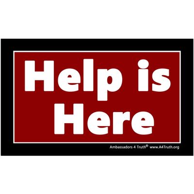Ambassadors 4 Truth Help is Here | Gospel Tracts | Evangelism | Size (3"x5") | Contact Box | Pack of 50