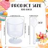Nuogo 200 Pcs Dessert Cups with Spoons 100 Pcs 5 oz Mini Clear Plastic Parfait Cup with 100 Spoon Disposable Dessert Goblets Appetizer Cup for Summer Party Mousse Pudding Ice Cream(Transparent Color) view 2