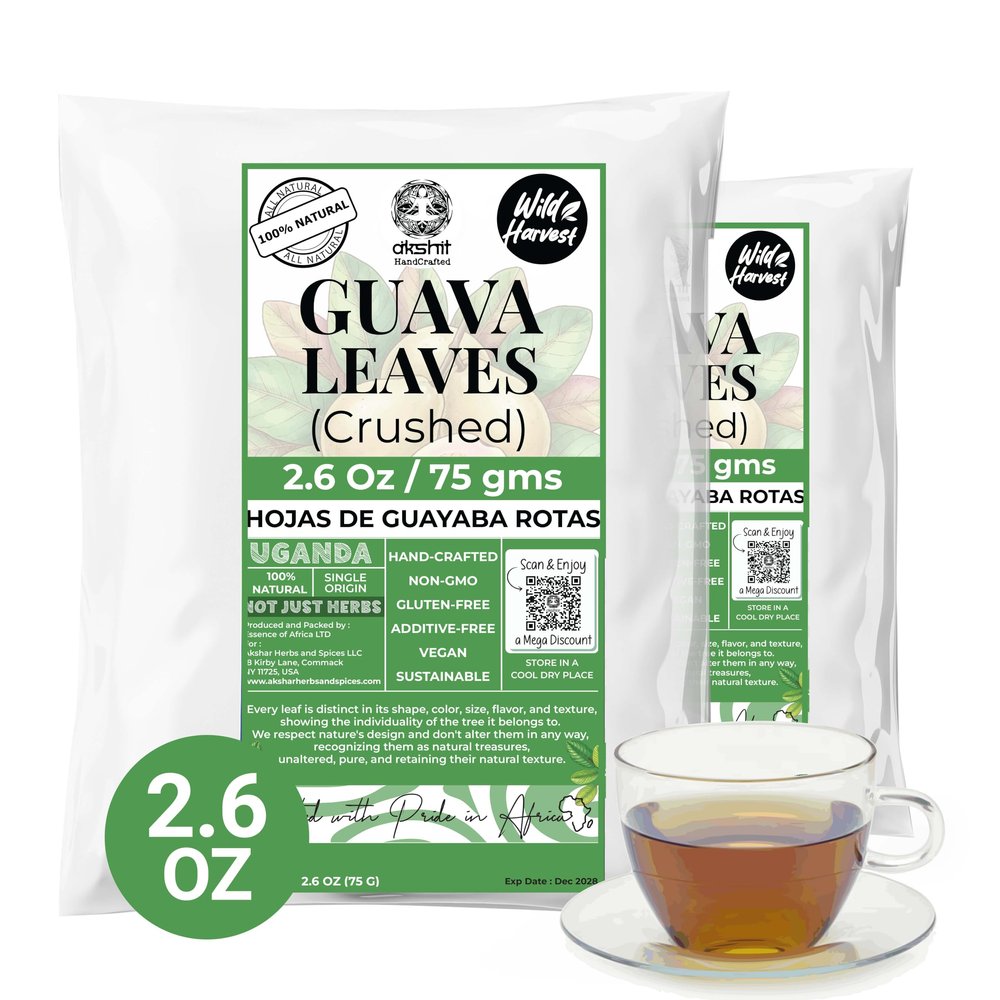 5.2oz Dried Guava Leaves, Hojas De Guayaba Secas, Dried Guava Leaves, Herbal Tea, Loose Leaf Tea, No Additives, Non GMO, Caffeine-free. by Akshit