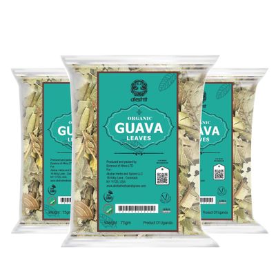 Akshit Dried Guava Leaves, Hojas De Guayaba Secas, 7.8oz, Dried Leaves, Fresh Guava Leaf Tea, Non-GMO, Loose Leaf Tea, Caffeine free