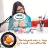 VUEJIC 10X Magnifying Glass with Light and Clamp, Magnifier with Light Hands Free3 Color Modes Stepless Dimmable, 72 LEDs Real Glass Lens Magnifying Lamp for Close Work, Repair, Reading, Craft view 4