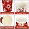 WILLBOND 60 Pcs Hot Chocolate Coffee Cups Christmas Party Favor Gift Disposable Coffee Cups 16 oz Holiday Hot Cocoa Bar Kit with Lid Bulk Tea Drinking Beverage Tableware Movie Night Supplies, 6 Design view 3