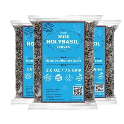 7.8oz Holy Basil Leaves Dried, Holy Basil Tea, Tulsi Loose Leaf, Non-GMO, Caffeine-Free. Perfect For Relaxing & Calming Tea. by Akshit