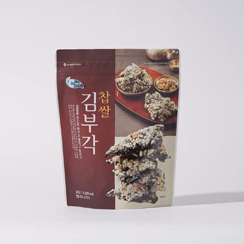 [YEMAT] Korean Traditional Tasty Snack Glutinous rice Kim Seaweed Bugak 1 PACK(70g/2.46oz x 5ea)