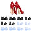 AIEX 12 Pairs of High Heel Protectors, 6 Sizes High Heel Caps Black & Clear Semicircle Shoe Heel Protectors for Grass Gravel Wedding Outdoor Activities Easy and Stable Walking (XXX, XX, XS, S, M, L) view 1