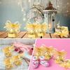 50 PCS Laser Cut Butterfly Wedding Favor Boxes with Ribbons, Hollow Butterfly Candy Chocolate Gift Boxes, DIY Party Romantic Small Souvenir Boxes for Wedding Bridal Birthday Shower Supplies (Gold) view 4