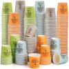 AVLA 800 Pack Bathroom Cups, 2 OZ Disposable Paper Mouthwash Cup, Small Hot Cold Beverage Drinking Cup, Mini Colorful Espresso Cups for Parties, Picnic, Barbecue, Travel and Events, Tree Pattern view 1