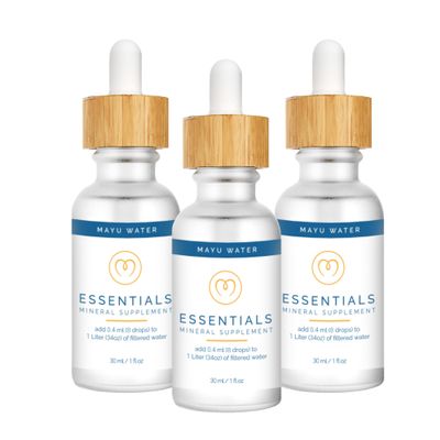 MAYU, Trace Mineral Drops (3 btls.), Promotes Hydration, Taste & Daily Energy, 70+ Balanced Trace Minerals, Tested for Heavy Metals, No Additives, Purest Sources, w/Magnesium, Potassium, Chloride