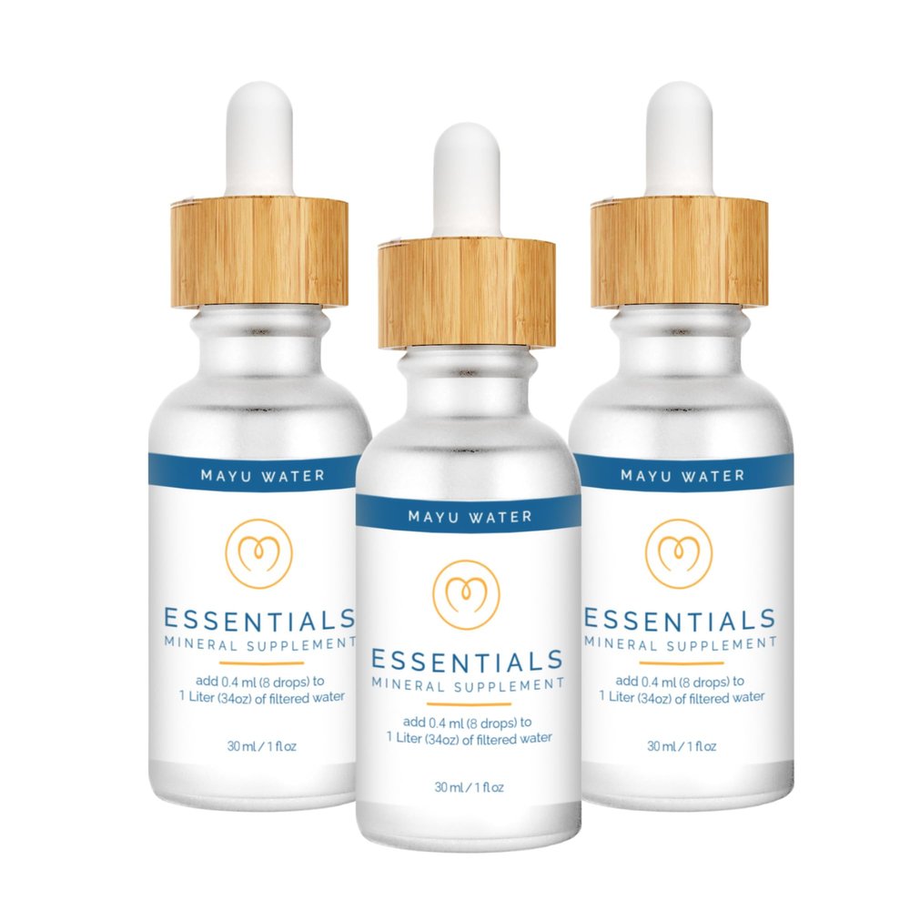 MAYU, Trace Mineral Drops (3 btls.), Promotes Hydration, Taste & Daily Energy, 70+ Balanced Trace Minerals, Tested for Heavy Metals, No Additives, Purest Sources, w/Magnesium, Potassium, Chloride