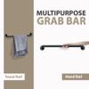30 Grab Bars for Shower in 1.5 Dia | ADA Handicap Grab Bars for Wall can Hold Up to 400 lbs | Smooth-Grip Shower Grab Bars for Seniors, Matte Black Finish | Made in USA view 2