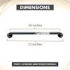 30 Grab Bars for Shower in 1.5 Dia | ADA Handicap Grab Bars for Wall can Hold Up to 400 lbs | Smooth-Grip Shower Grab Bars for Seniors, Matte Black Finish | Made in USA view 3