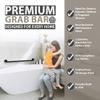 30 Grab Bars for Shower in 1.5 Dia | ADA Handicap Grab Bars for Wall can Hold Up to 400 lbs | Smooth-Grip Shower Grab Bars for Seniors, Matte Black Finish | Made in USA view 4