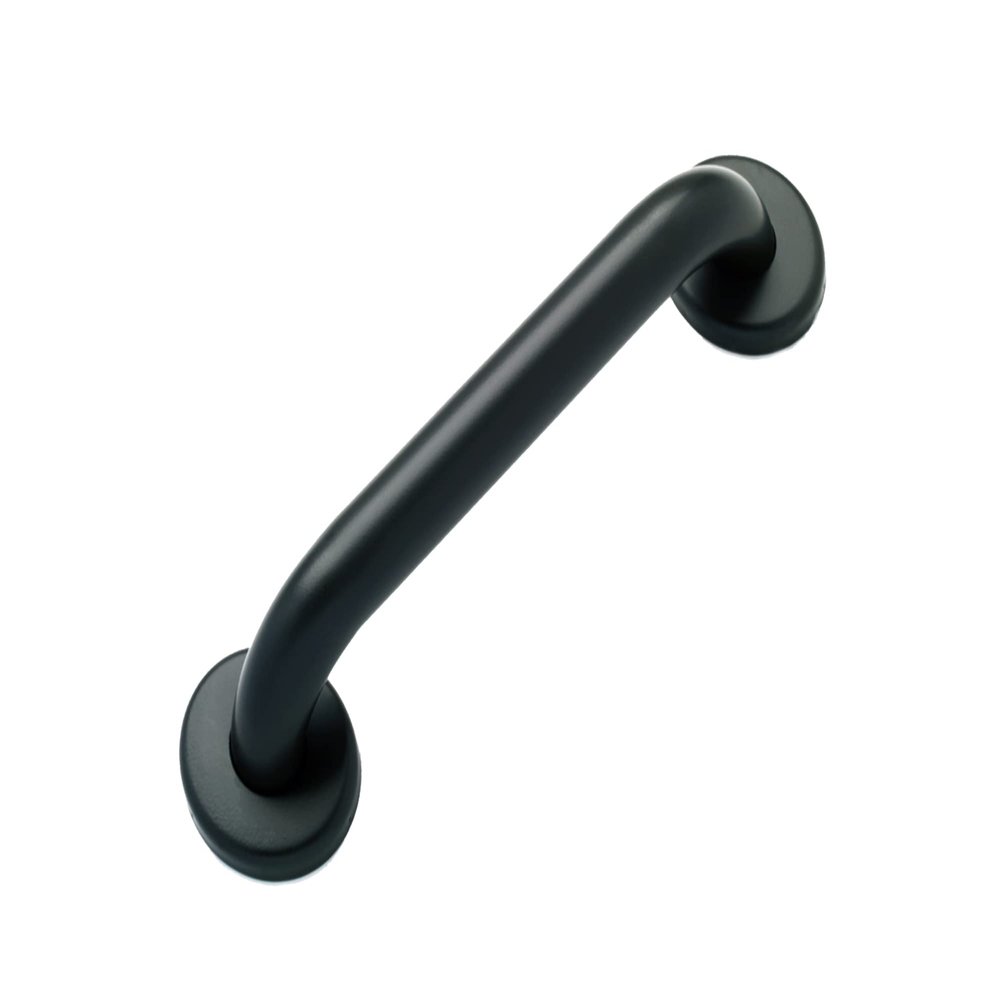 1.5" Dia. Bathroom Safety Grab Bar - Matte Black/Shower Toilet Steps/304 Stainless Steel/Smooth/ 12"
