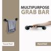 1.5" Dia. Bathroom Safety Grab Bar - Matte Black/Shower Toilet Steps/304 Stainless Steel/Smooth/ 12" view 2