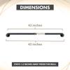 42 Grab Bars for Shower in 1.5 Dia | ADA Handicap Grab Bars for Wall can Hold Up to 400 lbs | Smooth-Grip Shower Grab Bars for Seniors, Matte Black Finish | Made in USA view 3