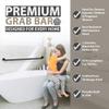 42 Grab Bars for Shower in 1.5 Dia | ADA Handicap Grab Bars for Wall can Hold Up to 400 lbs | Smooth-Grip Shower Grab Bars for Seniors, Matte Black Finish | Made in USA view 4
