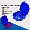 2 Pack of Retainer Cases (Available in Various Color Options); for Retainers, Dentures, Mouth Guards, and other Accessories. With Vent Holes and Write-on I.D. Area, Secure Snap Closure (Green) view 3