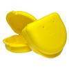 2 Pack of Retainer Cases (Available in Various Color Options); for Retainers, Dentures, Mouth Guards, and other Accessories. With Vent Holes and Write-on I.D. Area, Secure Snap Closure (Yellow) view 1